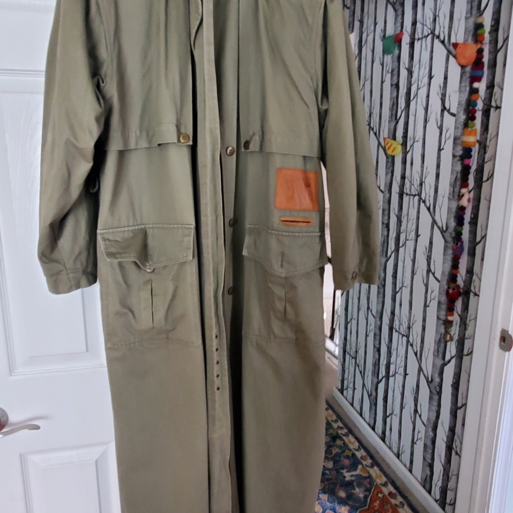 Women's Olive Green Long Coat